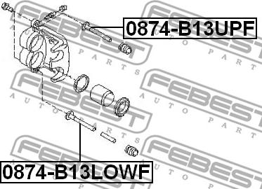 Febest 0874-B13LOWF - Vadīkla, Bremžu suports ps1.lv