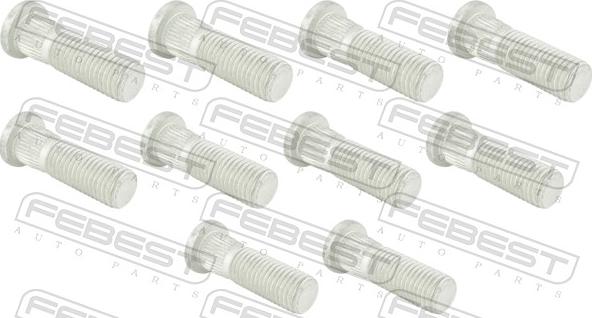 Febest 0384-001-PCS10 - Riteņa stiprināšanas skrūve ps1.lv