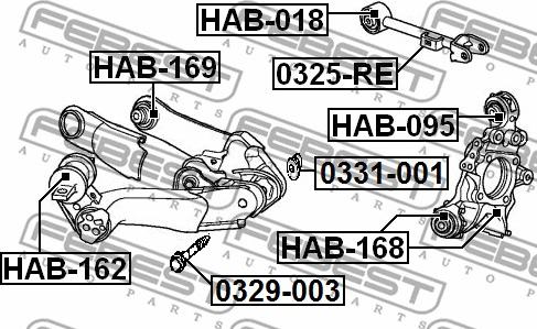 Febest 0331-001 - Regulēšanas starplika, Tilta sija ps1.lv