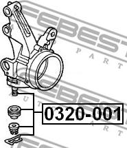 Febest 0320-001 - Balst / Virzošais šarnīrs ps1.lv