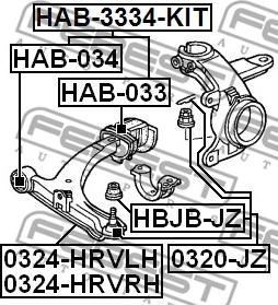 Febest 0320-JZ - Balst / Virzošais šarnīrs ps1.lv