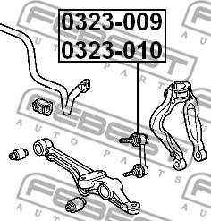 Febest 0323-010 - Stiepnis / Atsaite, Stabilizators ps1.lv