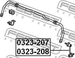 Febest 0323-208 - Stiepnis / Atsaite, Stabilizators ps1.lv