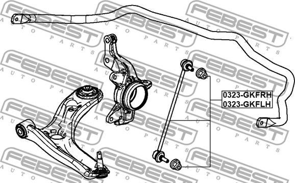 Febest 0323-GKFLH - Stiepnis / Atsaite, Stabilizators ps1.lv