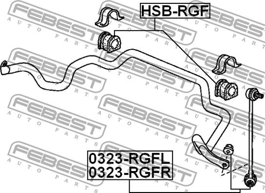 Febest 0323-RGFL - Stiepnis / Atsaite, Stabilizators ps1.lv