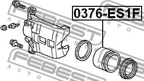 Febest 0376-ES1F - Virzulis, Bremžu suports ps1.lv