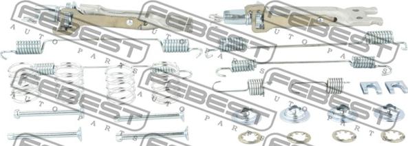 Febest 0204-G15RAR-KIT - Piederumu komplekts, Stāvbremzes mehānisma bremžu loks ps1.lv