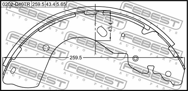 Febest 0202-D40TR - Bremžu loki ps1.lv