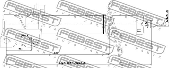 Febest 02110-006FR - Amortizators ps1.lv