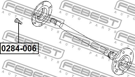 Febest 0284-006 - Riteņa stiprināšanas skrūve ps1.lv