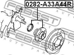 Febest 0282-A33A44R - Riteņa rumba ps1.lv