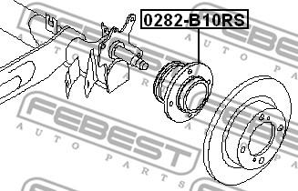 Febest 0282-B10RS - Riteņa rumba ps1.lv