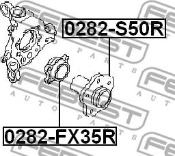 Febest 0282-FX35R - Riteņa rumbas gultņa komplekts ps1.lv