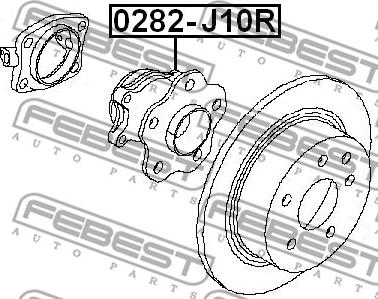 Febest 0282-J10R - Riteņa rumba ps1.lv