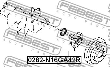 Febest 0282-N16GA42R - Riteņa rumba ps1.lv