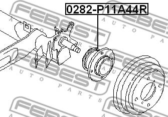 Febest 0282-P11A44R - Riteņa rumba ps1.lv