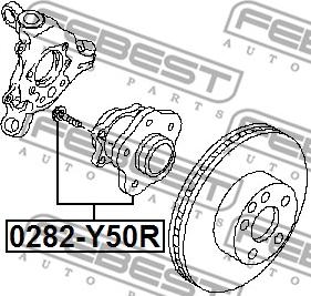 Febest 0282-Y50R - Riteņa rumba ps1.lv