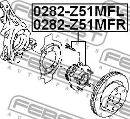 Febest 0282-Z51MFL - Riteņa rumba ps1.lv