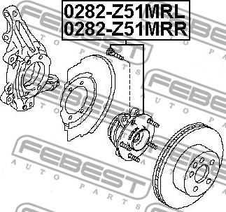 Febest 0282-Z51MRL - Riteņa rumba ps1.lv