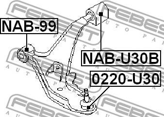 Febest 0220-U30 - Balst / Virzošais šarnīrs ps1.lv