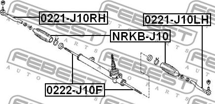 Febest NRKB-J10 - Putekļusargs, Stūres iekārta ps1.lv