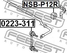 Febest 0223-311 - Stiepnis / Atsaite, Stabilizators ps1.lv