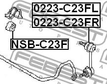 Febest 0223-C23FR - Stiepnis / Atsaite, Stabilizators ps1.lv