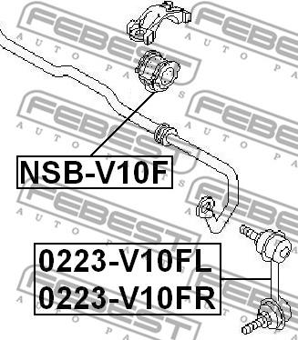 Febest 0223-V10FR - Stiepnis / Atsaite, Stabilizators ps1.lv