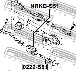 Febest NRKB-S51 - Putekļusargs, Stūres iekārta ps1.lv