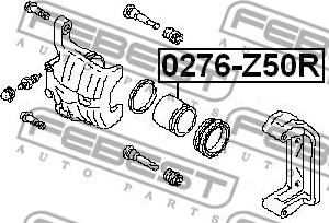 Febest 0276-Z50R - Virzulis, Bremžu suports ps1.lv