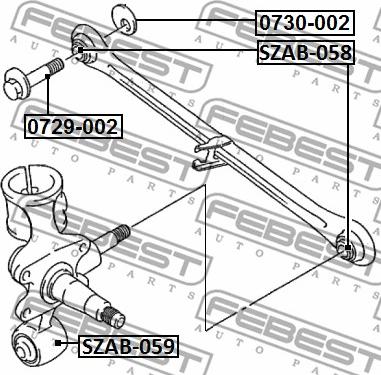 Febest 0730-002 - Regulēšanas starplika, Tilta sija ps1.lv