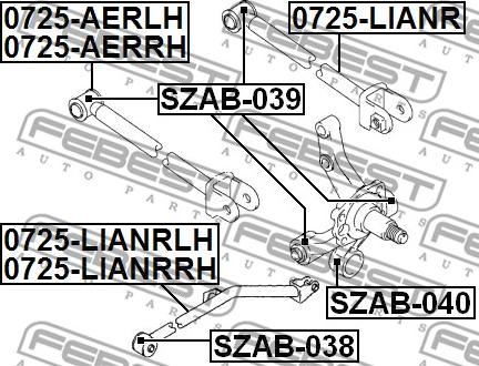 Febest SZAB-039 - Piekare, Šķērssvira ps1.lv