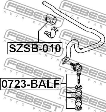 Febest 0723-BALF - Stiepnis / Atsaite, Stabilizators ps1.lv