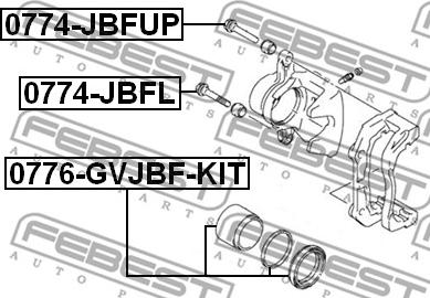 Febest 0774-JBFL - Vadīkla, Bremžu suports ps1.lv