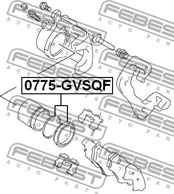 Febest 0775-GVSQF - Remkomplekts, Bremžu suports ps1.lv