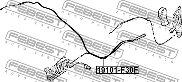 Febest 19101-F30F - Motora pārsega slēdzenes trose ps1.lv