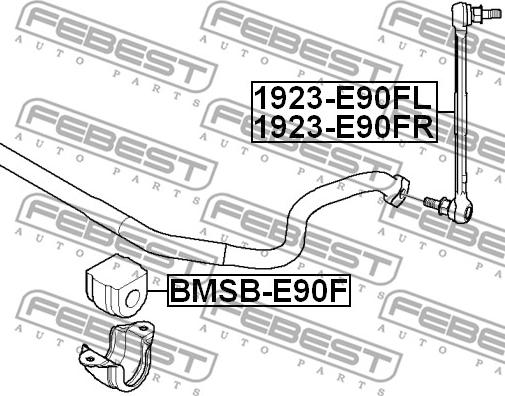 Febest 1923-E90FR - Stiepnis / Atsaite, Stabilizators ps1.lv