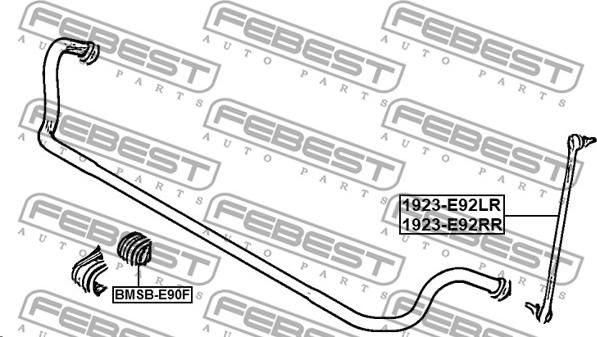 Febest 1923-E92FR - Stiepnis / Atsaite, Stabilizators ps1.lv