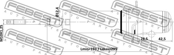 Febest 14110-003F - Amortizators ps1.lv