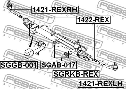 Febest 1421-REXLH - Stūres šķērsstiepņa uzgalis ps1.lv