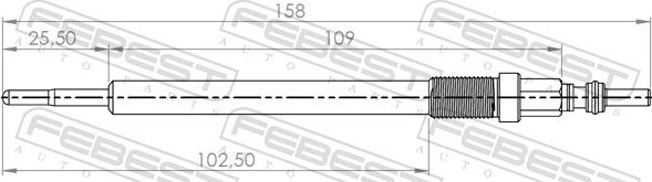 Febest 16642-005 - Kvēlsvece ps1.lv