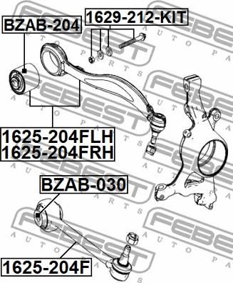 Febest BZAB-030 - Piekare, Šķērssvira ps1.lv