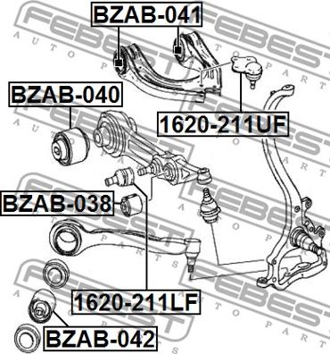 Febest BZAB-041 - Piekare, Šķērssvira ps1.lv