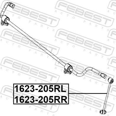 Febest 1623-205RR - Stiepnis / Atsaite, Stabilizators ps1.lv