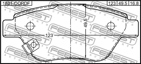 Febest 1801-CORDF - Bremžu uzliku kompl., Disku bremzes ps1.lv