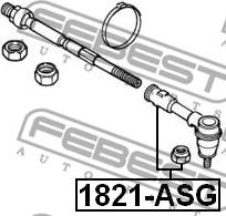 Febest 1821-ASG - Stūres šķērsstiepņa uzgalis ps1.lv