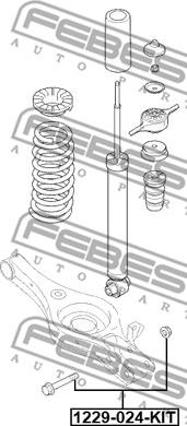 Febest 1229-024-KIT - Riteņu sagāzuma regulēšanas skrūve ps1.lv