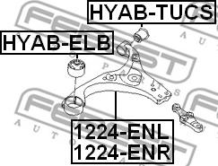 Febest 1224-ENR - Neatkarīgās balstiekārtas svira, Riteņa piekare ps1.lv