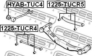 Febest 1225-TUCR4 - Neatkarīgās balstiekārtas svira, Riteņa piekare ps1.lv