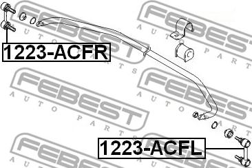 Febest 1223-ACFL - Stiepnis / Atsaite, Stabilizators ps1.lv